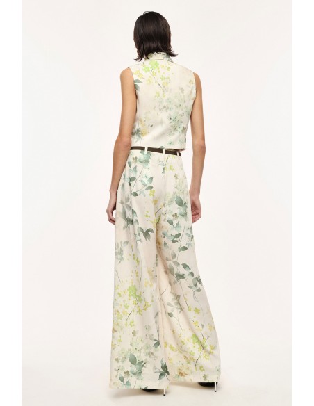 Pantalon Palazzo taille haute à motif floral - Imperial
