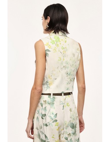 Gilet tailleur à revers châle imprimé floral – Imperial
