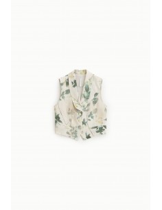 Gilet tailleur à revers châle imprimé floral – Imperial