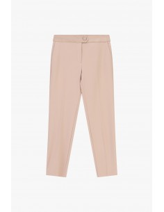 Pantalon de smoking cigarette en crêpe avec finitions satin - Imperial