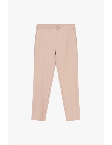 Pantalon de smoking cigarette en crêpe avec finitions satin - Imperial