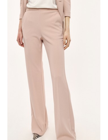 Pantalon de smoking flare en crêpe avec finitions satin- Imperial