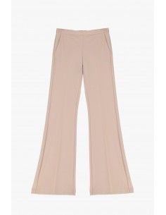 Pantalon de smoking flare en crêpe avec finitions satin- Imperial