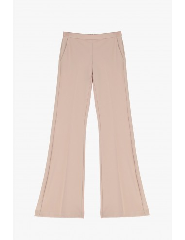 Pantalon de smoking flare en crêpe avec finitions satin- Imperial