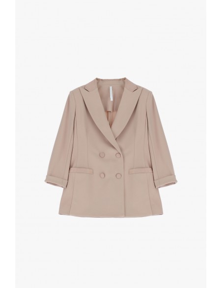 Blazer de smoking forme croisée finitions satin - Imperial