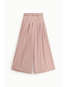 Pantalon Palazzo à pinces avec ceinture assortie - Imperial coloris cipria
