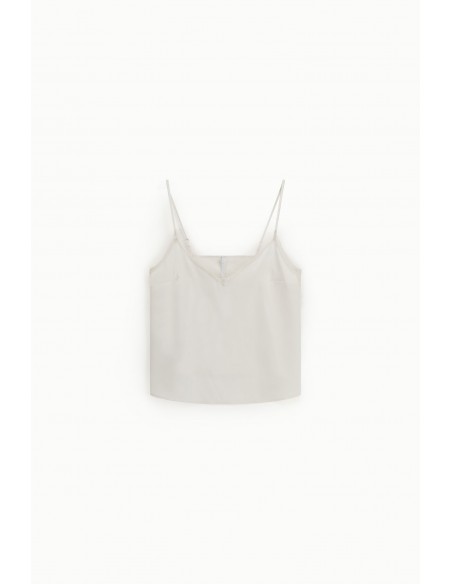 Caraco en satin et bordure dentelle - Imperial