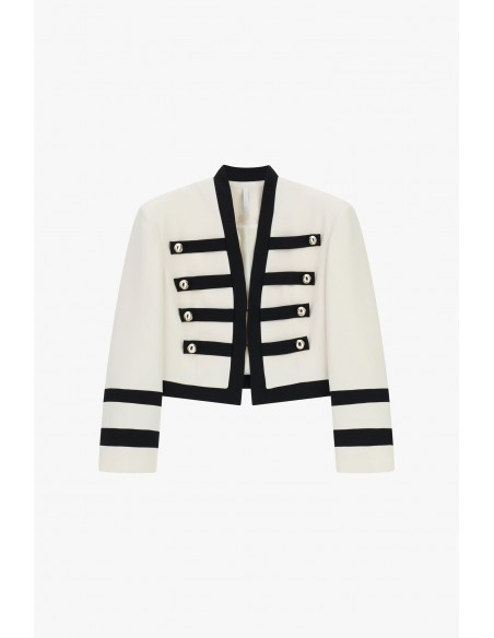 Veste officier en crepe fluide - Imperial