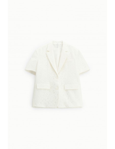 Blazer à manches courtes en dentelle florale - Imperial