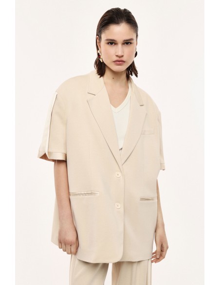 Blazer manches courtes en Jersey et satin-Imperial