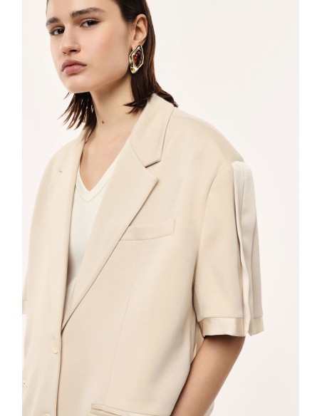 Blazer manches courtes en Jersey et satin-Imperial