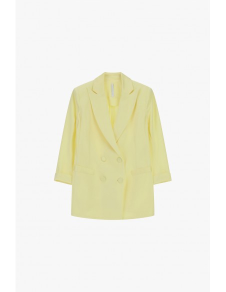 Blazer de smoking forme croisée finitions satin - Imperial