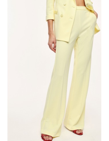 Pantalon de smoking flare en crêpe avec finitions satin- Imperial