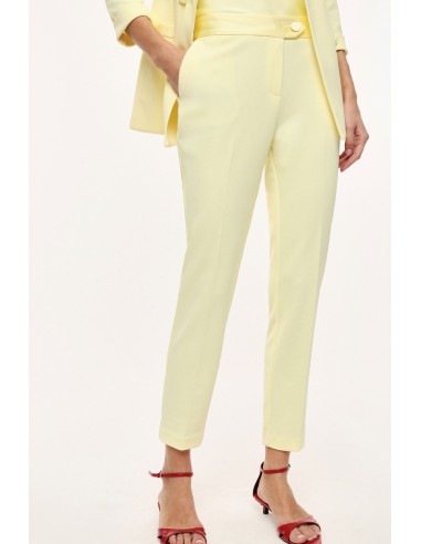 Pantalon de smoking cigarette en crêpe avec finitions satin - Imperial