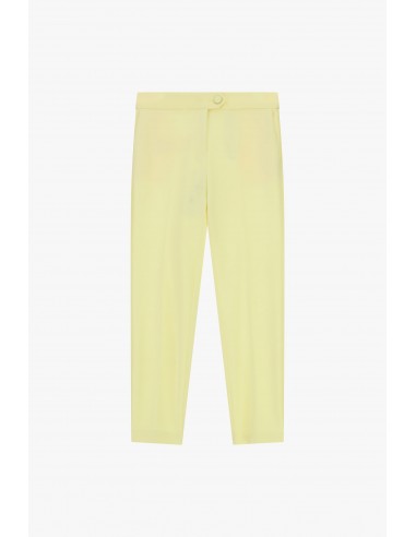 Pantalon de smoking cigarette en crêpe avec finitions satin - Imperial