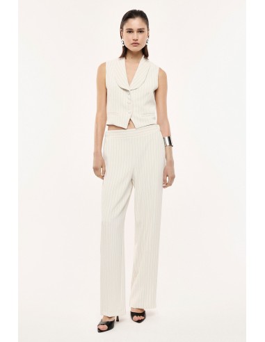 Pantalon Palazzo Fluide Rayé Taille Élastiquée – Imperial