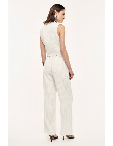 Pantalon Palazzo Fluide Rayé Taille Élastiquée – Imperial