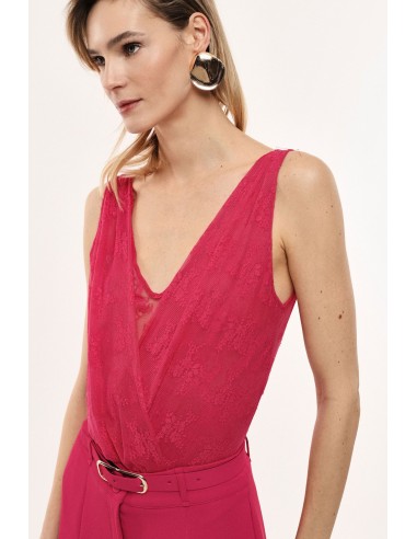 Body en dentelle décolleté sans manches – Imperial