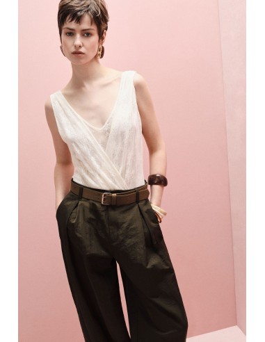 Body en dentelle décolleté sans manches – Imperial