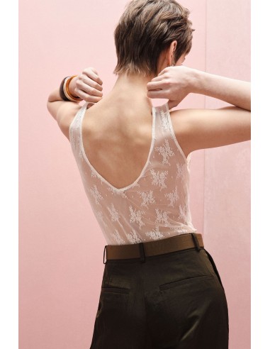 Body en dentelle décolleté sans manches – Imperial