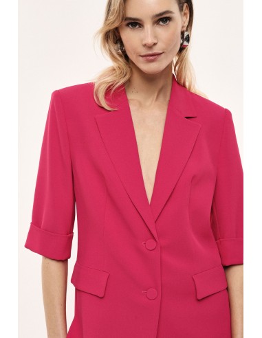 Blazer à manches courtes en crepe fluide - Imperial