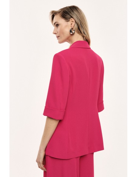 Blazer à manches courtes en crepe fluide - Imperial