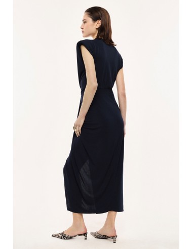 Robe longue à décolleté profond et fronces centrales – Imperial