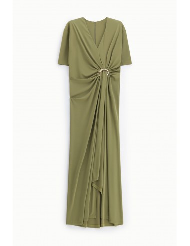 Robe longue à nœud frontal et anneau décoratif - Imperial