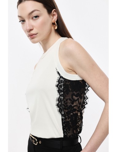 Top sans manches avec panneaux latéraux en dentelle- Imperial