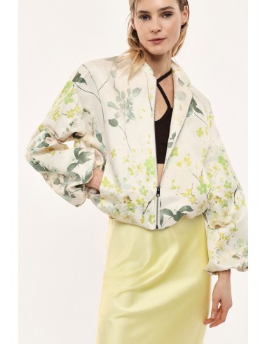 Bomber court motif floral manches amples - Imperial