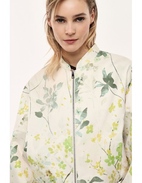 Bomber court motif floral manches amples - Imperial