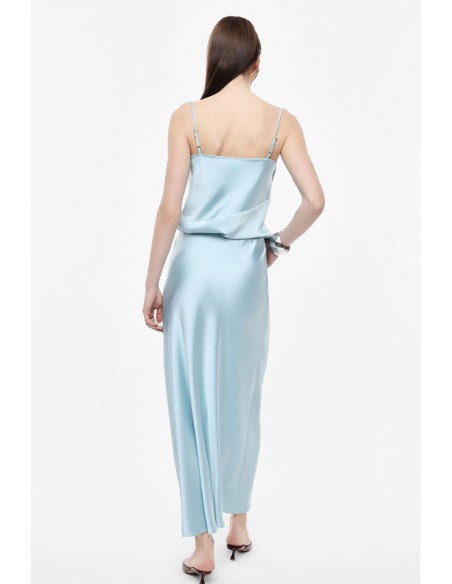 Jupe midi sirène en crêpe satin coordonnable – Imperial