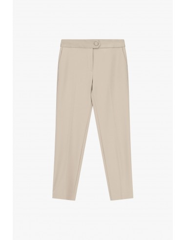 Pantalon de smoking cigarette en crêpe avec finitions satin - Imperial