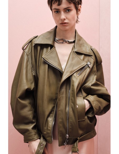 Perfecto Biker Cuir Maxi Oversize - Imperial