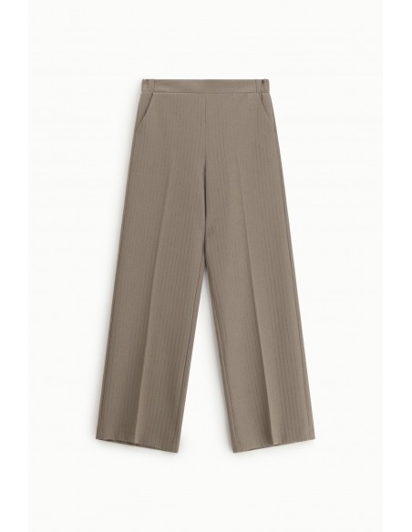 Pantalon palazzo fluide à rayure dorée - Imperial