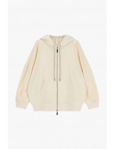 Gilet oversize zippé à capuche coordonné - Imperial