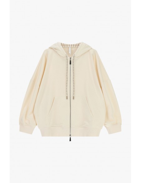 Gilet oversize zippé à capuche coordonné - Imperial