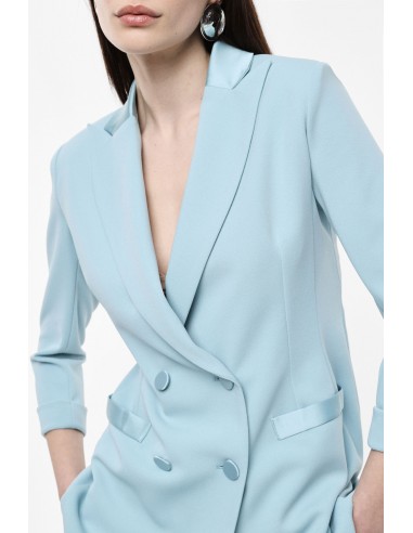 Blazer de smoking forme croisée finitions satin - Imperial