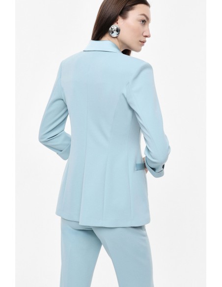 Blazer de smoking forme croisée finitions satin - Imperial