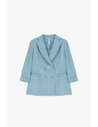 Blazer de smoking forme croisée finitions satin - Imperial