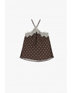 Caraco à pois et dentelle - Imperial