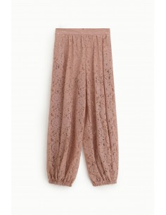 Top en dentelle à col montant noué - Imperial