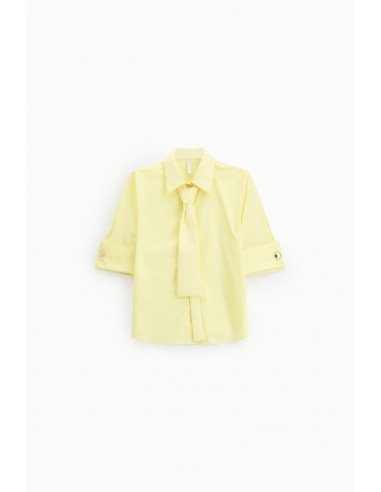 Chemise manches retroussées et cravate - Imperial coloris canarino