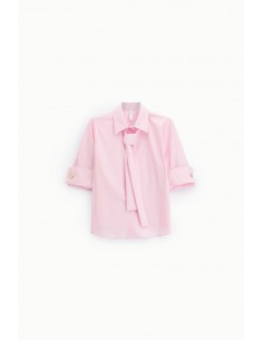 Chemise manches retroussées et cravate - Imperial coloris rosa
