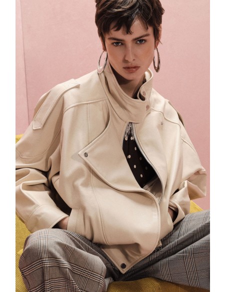 Veste en cuir oversize structurée – Imperial