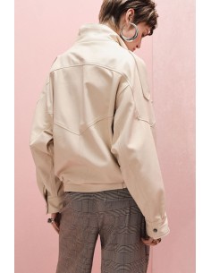 Veste en cuir oversize structurée – Imperial