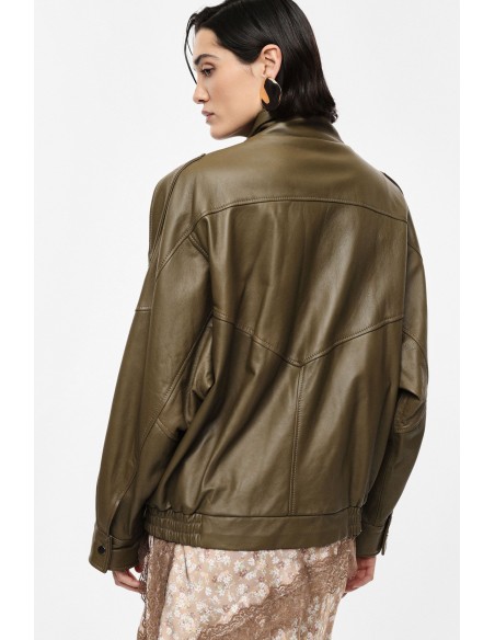 Veste en cuir oversize structurée – Imperial