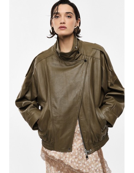 Veste en cuir oversize structurée – Imperial