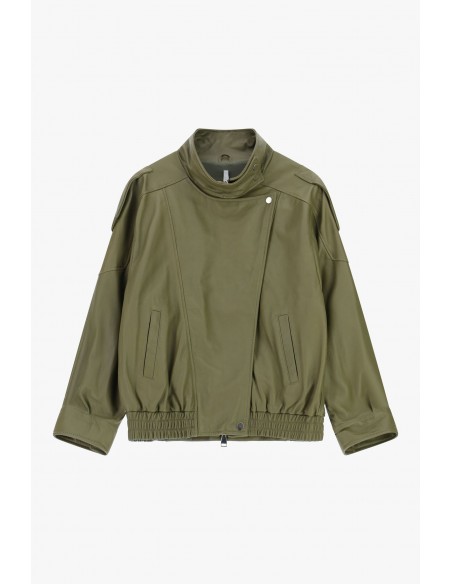 Veste en cuir oversize structurée – Imperial