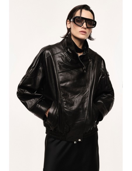 Veste en cuir oversize structurée – Imperial